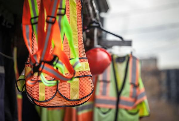 安全 gear on a construction site.