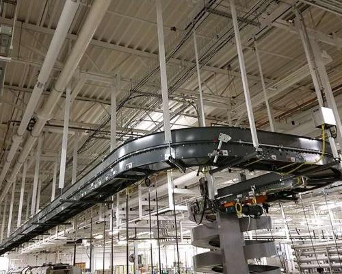 Overhead and spiral conveyor system